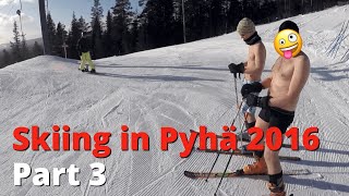 Skiing In Underwear Skiing In Pyhä, Finland Part 3