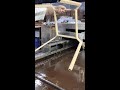 Stainless steel chair frame wood grain water transfer printing customization.