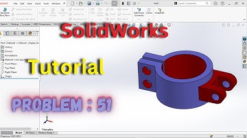 SolidWorks Practice Problem for beginners | 3D Modeling | Problem  51