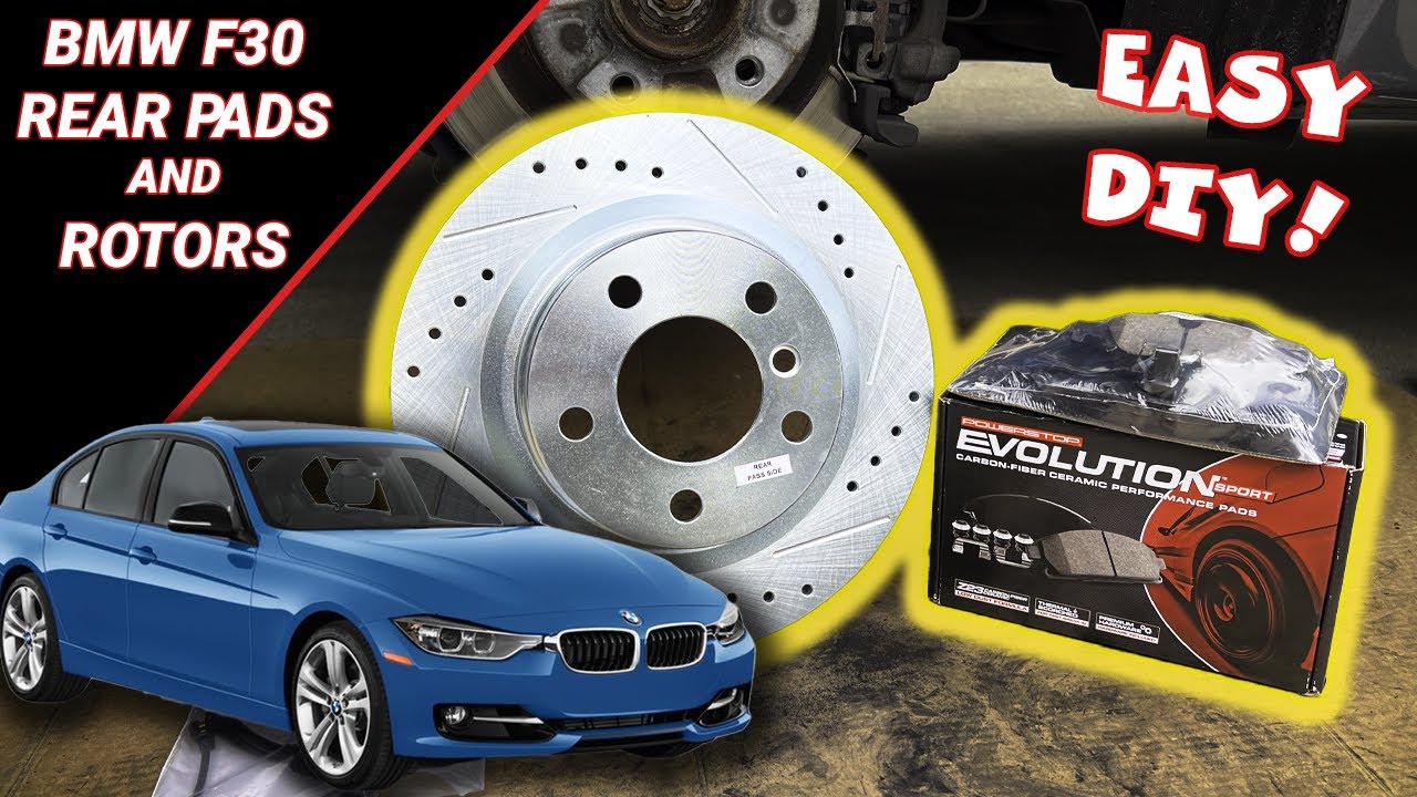 2012-2016 BMW 328i Rear Pads and Rotors EASY Replacement - YouTube