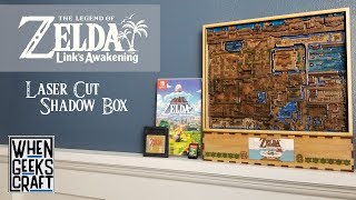 Link's Awakening Map - Laser Cut Shadow Box