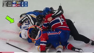 Montreal Canadiens vs Buffalo Sabres SCRUM Turns CHAOTIC! 4 Misconducts Handed Out
