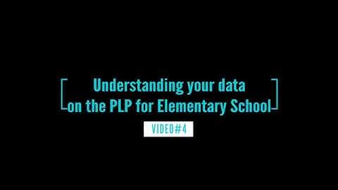 Data on PLP for Elementary Video 4