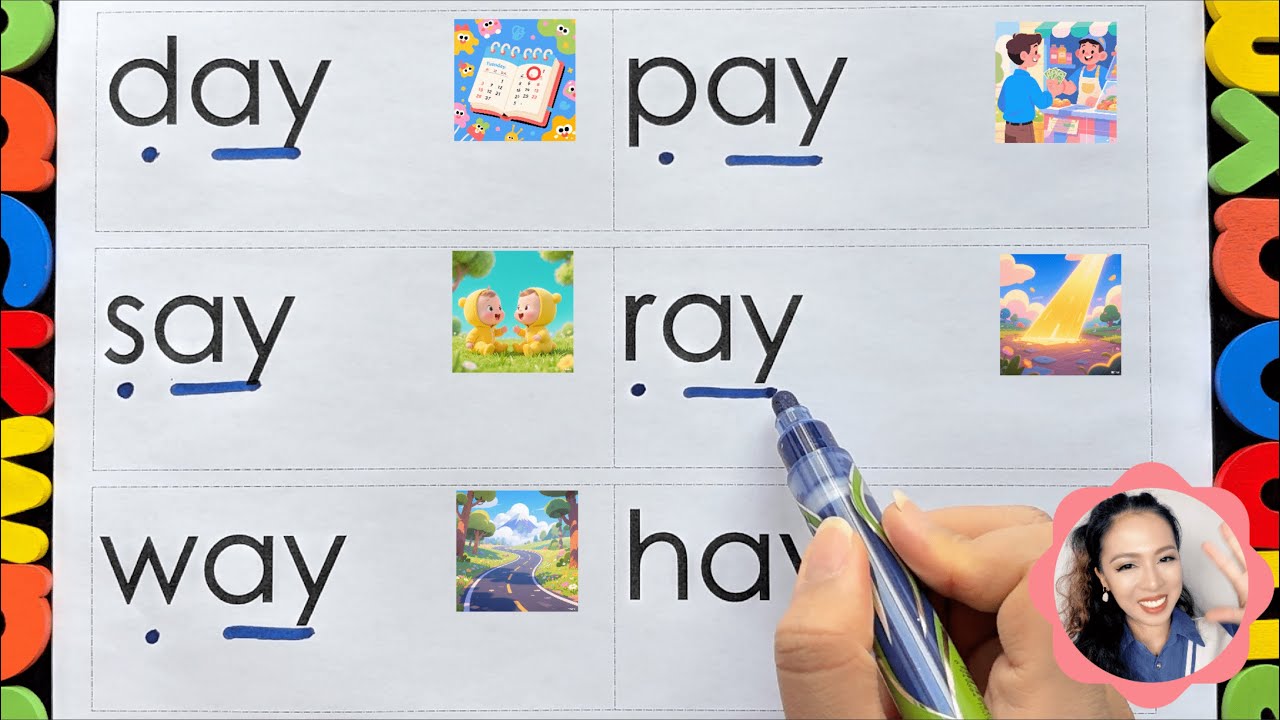 AY and AI LONG A VOWEL SOUNDS ✨ | Phonics for Kindergarten