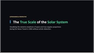 The True Scale of Space: The Venus Transit in Real Proportions