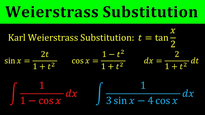 Weierstrass Substitution -Finding integral of trigonometric functions using Weierstrass Substitution