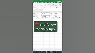 Use this tip to #merge everything into one row! #Tip14 #excel #spreadsheet #exceltips #Shorts