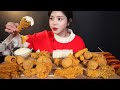 SUB)뿌링클 특집!🍗✨닭다리 뿌링핫도그 치즈볼 뿌링감자 소떡소떡 사이드까지 치킨 먹방 리얼사운드 Bburinkle Chicken mukbang asmr