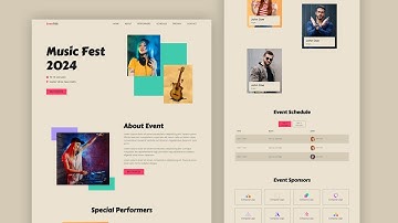 Build a Creative Event Website Using Html Css & Javascript | Fully Responsive