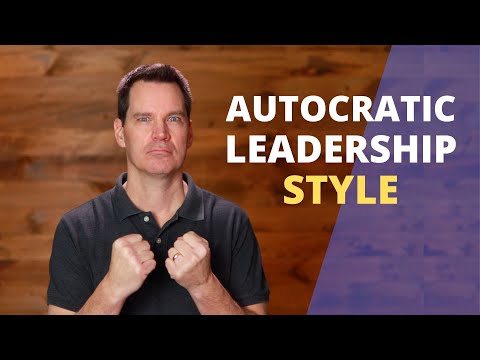 Vidéo: Que fait un leader autocratique ?