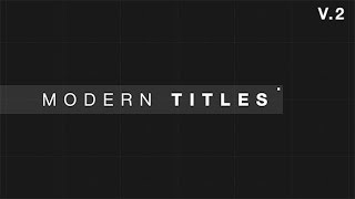 9 Modern Glitch Titles (After Effects Template)