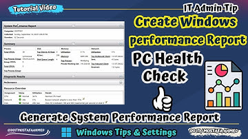 How to Generate System Performance Report in Windows 11 [ Full Tutorial ]👍