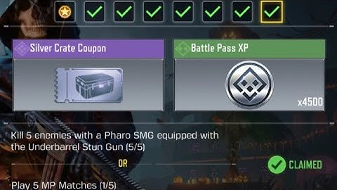 Call Of Duty Mobile Kill 5 enemies with a Pharo SMG equipped with the Underbarrel Stun Gun