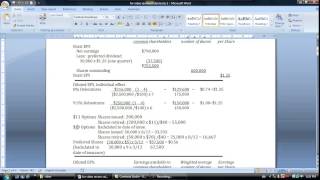 EXAM REVIEW QUESTION 1: Basic and Diluted EPS