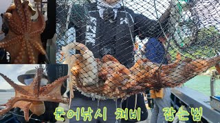 선상 문어낚시 채비 및 낚시영상#문어낚시