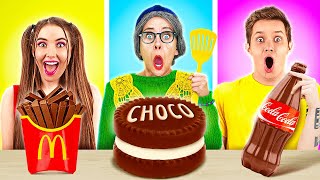 100 LAYERS OF CHOCOLATE CHALLENGE || Crazy Sweets Showdown! Giant Food by 123 GO! FOOD