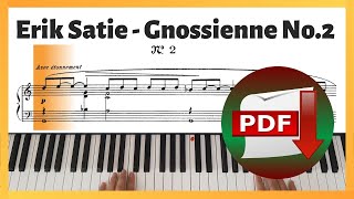 Erik Satie - Gnossienne No.2 | Piano Sheet Music | Piano Tutorial