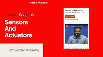 Sensors and Actuators | NPTEL 2021 Assignment | Week 6 answers
