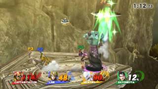 Super Smash Bros Wii U Online Battle Captain Falcon vs. Link vs. Mewtwo vs. Bayonetta