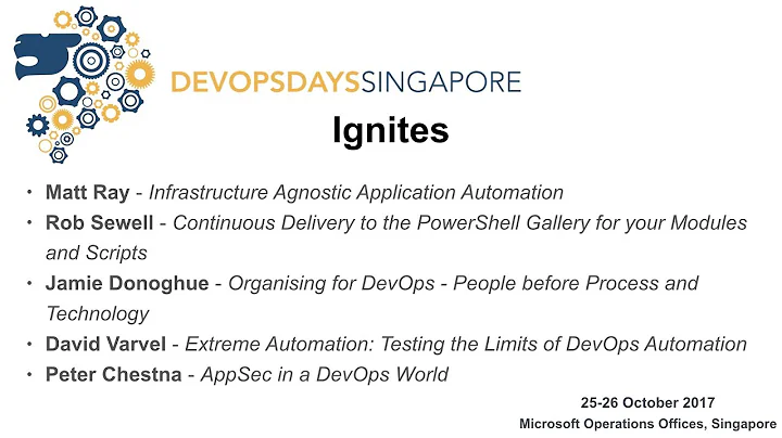 Day 1 ignites - DevOpsDays Singapore 2017