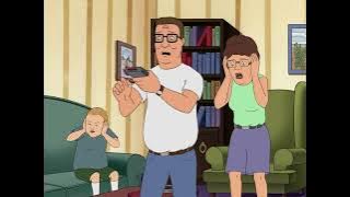 hank hill can't mute his big tv - green screen