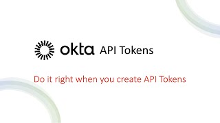 Okta for beginners | Important things to consider when creating okta API Tokens #okta #iam #api