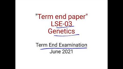 IGNOU | BSc | LSE 03 | Genetics |(Part1) TERM END PAPER JUNE 2021 #ignou #genetics   #zoology