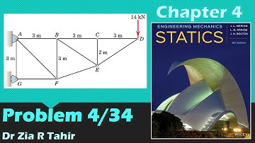 Problem 4/34 | Engineeing Mechanics: STATICS, JL Meriam, 9th Edition