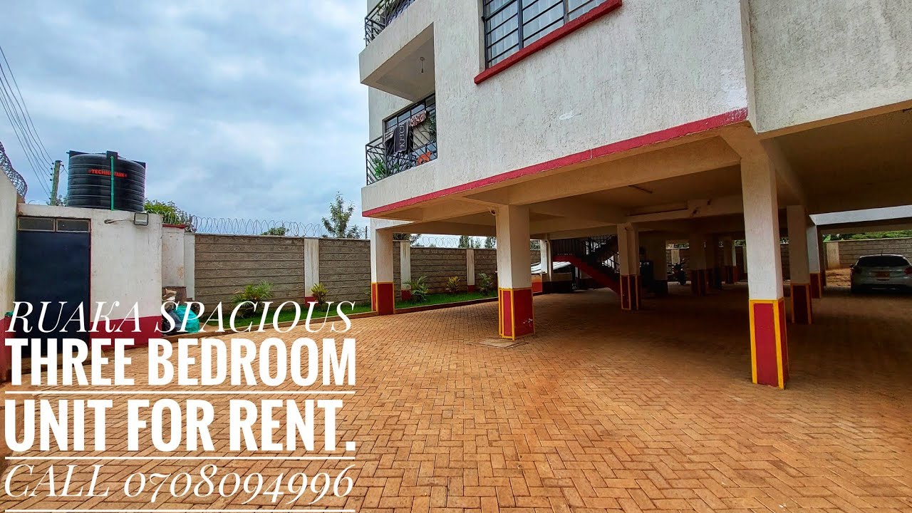 TOURING A 3BR APARTMENT UNIT TO LET IN RUAKA. WITH BOREHOLE, SPACIOUS ROOMS, LAUNDRY AREA ETC