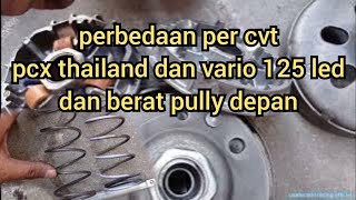 CVT SPRING VARIO || DIFFERENCE BETWEEN PCX THAILAND AND VARIO CVT SPRINGS AND FRONT PULLEY WEIGHT