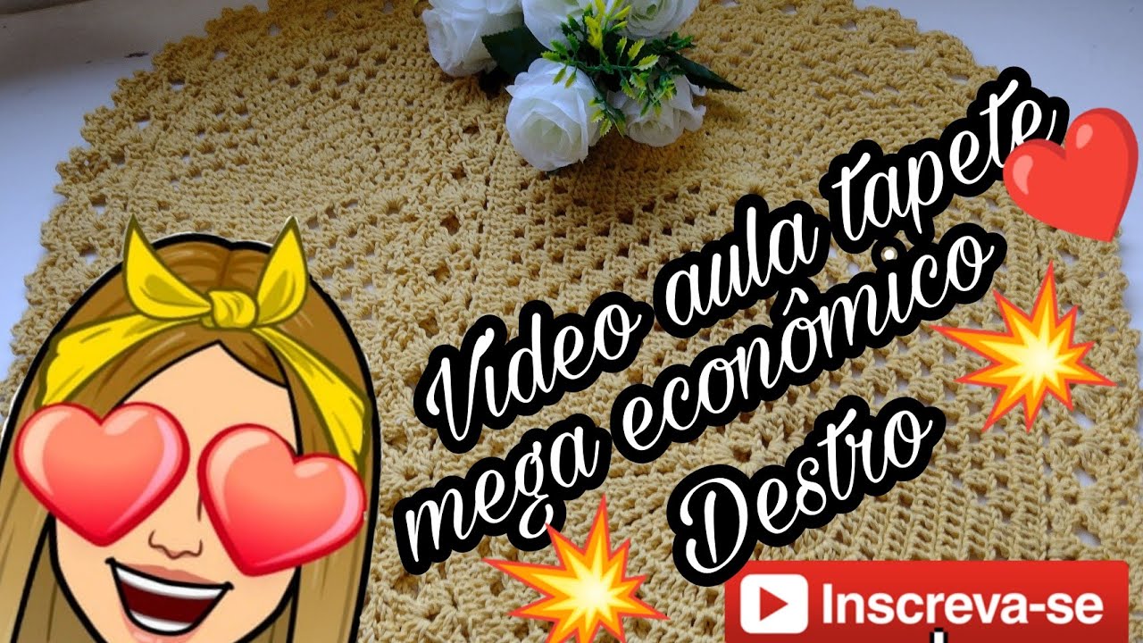 🚨🚨 Vídeo aula tapete oval lindo modificado (VERSÃO DESTRO)🚨🚨