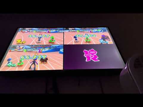 Mario Sonic London 2012 Team Peach Vs Team Daisy Team Bowser Jr Loses In 4x100m Relay