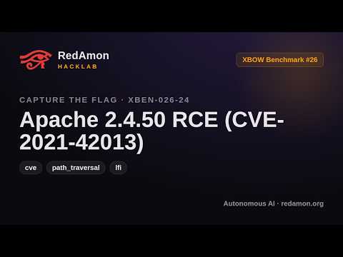 How AI Hacks Apache 2.4.50 for RCE (CVE-2021-42013 Explained) | RedAmon HackLab