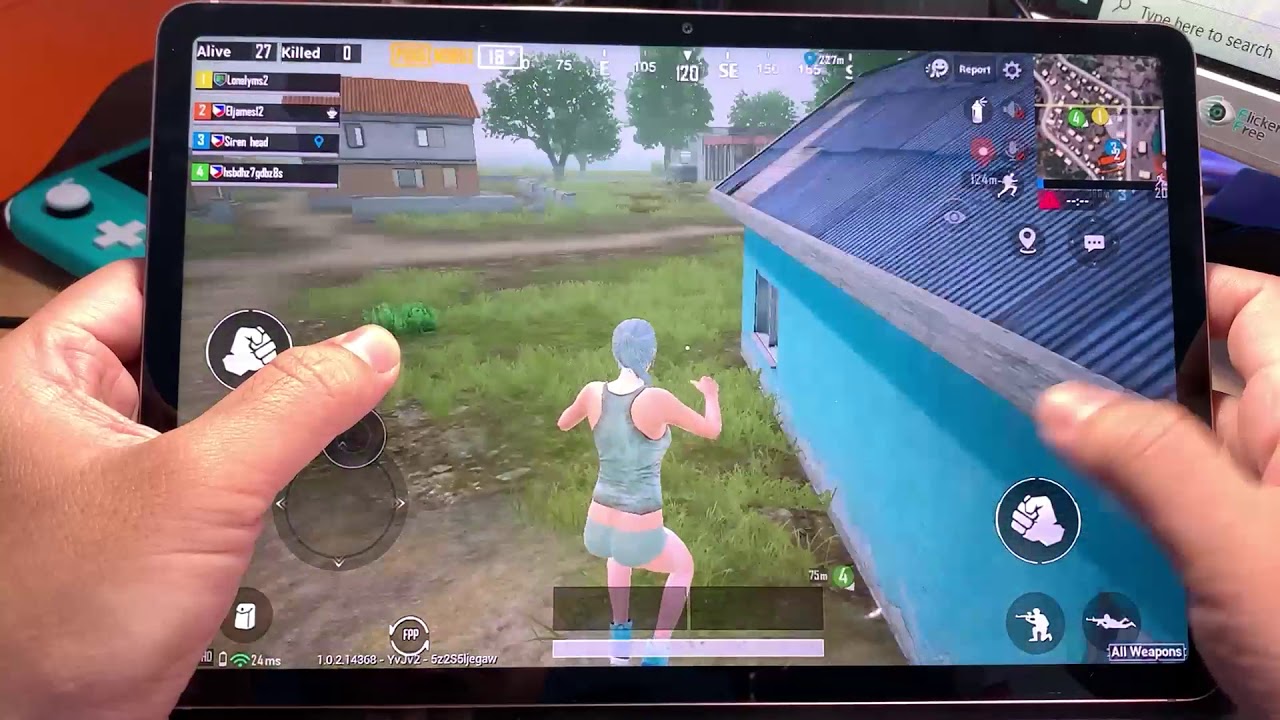 Test Game PUBG Mobile On Samsung Galaxy Tap S7