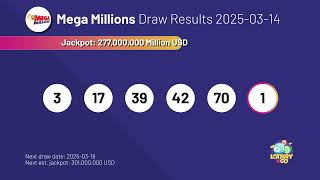 2025-03-14 Mega Millions Lottery Results & Winning Numbers