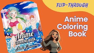 Complete Flip Through - Anime Coloring Book by Jade Summer Late Night Coloring Mama