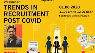 Trends in Recruitment Post Covid, Webinar by Dept. of MBA, NIT