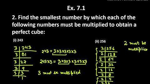 2. Find the smallest number by which each of the following numbers must be multiplied to obtain a