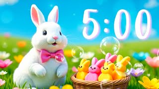 5 Minute Easter Bunny and Peeps Timer with Lofi Music 🐰🐣