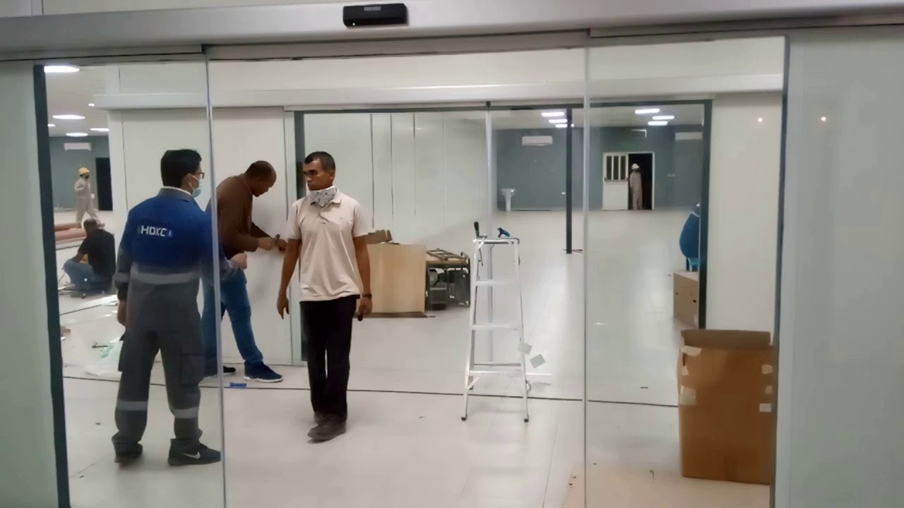 How to program geze automatic sliding door YouTube