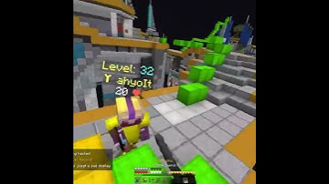 TWO 2 Block Extensions In Bedwars (hypixel) #Shorts
