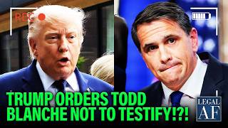 Trump SQUEALS and has AG Blanche REFUSE to TESTIFY to Federal Judge!!!