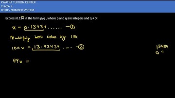 5.6. Express 0.134 bar in the form of p/q, where p and q are integers and q is not equal to 0