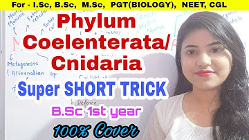 Phylum Coelenterata/Cnidaria || SHORT TRICK || General Characteristics || B.Sc 1st Year
