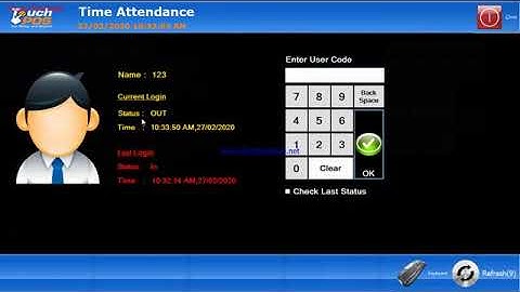 Tutorial: TouchPOS Time Attendance - Staff Log Out 1