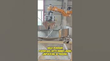 Milk powder(paper bag with inner lining)Unpacking &Feeding 😎 #depalletizing #automation #palletizer