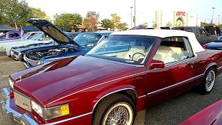 1989 METALLIC RED CADILLAC COUPE DEVILLE CONVERTIBLE