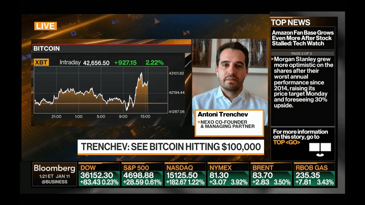 Antoni Trenchev on Bloomberg: Bitcoin at 100K and How Nexo Helps Beat Inflation