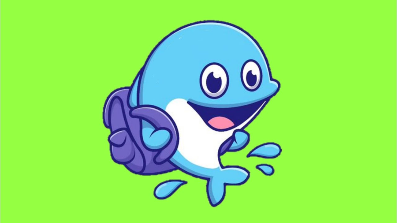 Cute Dolphin Drawing Illustration | How To Draw Cute Dolphin Going ...