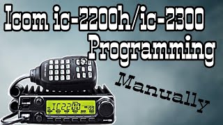 Icom IC-2200H|IC-2300| IC-V3500 manual programming